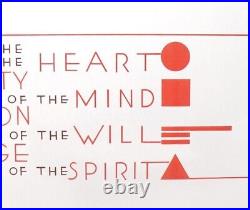 Frank Lloyd Wright Art Work Vintage Commandment stained glass Rare Used