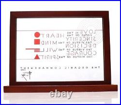 Frank Lloyd Wright Art Work Vintage Commandment stained glass Rare Used