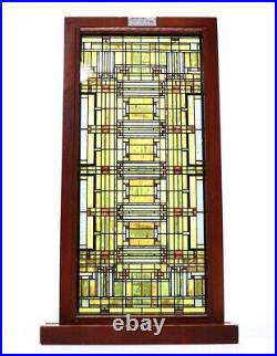 Frank Lloyd Wright Art Work Vintage stained glass Rare 36/20cm Used