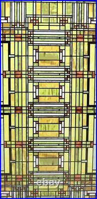 Frank Lloyd Wright Art Work Vintage stained glass Rare 36/20cm Used