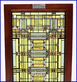 Frank Lloyd Wright Art Work Vintage stained glass Rare 36/20cm Used