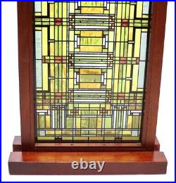 Frank Lloyd Wright Art Work Vintage stained glass Rare 36/20cm Used