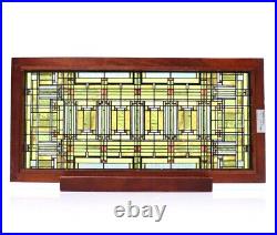 Frank Lloyd Wright Art Work Vintage stained glass Rare 36/20cm Used