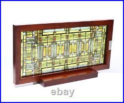 Frank Lloyd Wright Art Work Vintage stained glass Rare 36/20cm Used