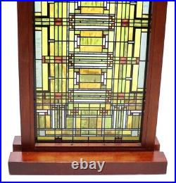 Frank Lloyd Wright Art Work Vintage stained glass Rare H 36.3 x W 20 x D 7.4cm