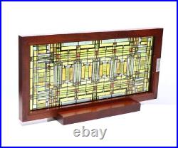 Frank Lloyd Wright Art Work Vintage stained glass Rare H 36.3 x W 20 x D 7.4cm