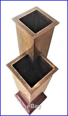 Frank Lloyd Wright, Arts & Crafts Bronze Duo Vase, Limited Edition 18, 1992