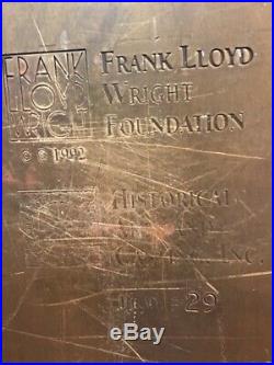 Frank Lloyd Wright, Arts & Crafts Bronze Pocket Vase, Limited Edition 29, 1992