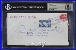 Frank Lloyd Wright Authentic 3.85x7.5 Envelope Handwriting Sample BAS Slabbed