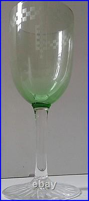 Frank Lloyd Wright Authentic Imperial Hotel Tokyo Green Wine Glass Ca 1930-60
