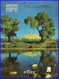 Frank Lloyd Wright Authentic Signed 1949 Arizona Highways Magazine BAS #A68023