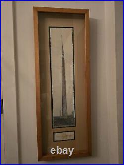 Frank Lloyd Wright Autographed Archival Print Mile High Illinois Skyscraper