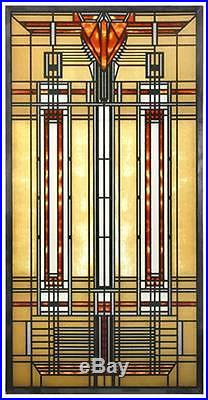 Frank Lloyd Wright BRADLEY HOUSE SKYLIGHT Stained Art Glass Panel Display