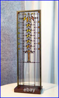 Frank Lloyd Wright Barton House Buffet Door Stained Glass Wall Or Desktop Plaque