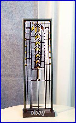 Frank Lloyd Wright Barton House Buffet Door Stained Glass Wall Or Desktop Plaque