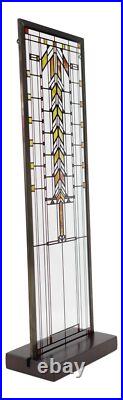 Frank Lloyd Wright Barton House Buffet Door Stained Glass Wall Or Desktop Plaque