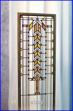 Frank Lloyd Wright Barton House Buffet Door Stained Glass Wall Or Desktop Plaque