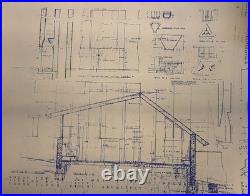 Frank Lloyd Wright Blueline Building Plans For The J. Willis Huges Residence