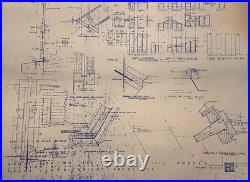 Frank Lloyd Wright Blueline Building Plans For The J. Willis Huges Residence