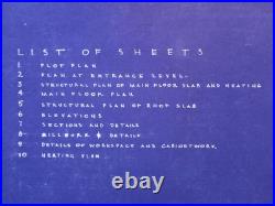 Frank Lloyd Wright Blueprints, Prelims & Specs For Joseph H. Brewer Project