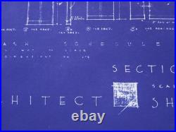 Frank Lloyd Wright Blueprints, Prelims & Specs For Joseph H. Brewer Project