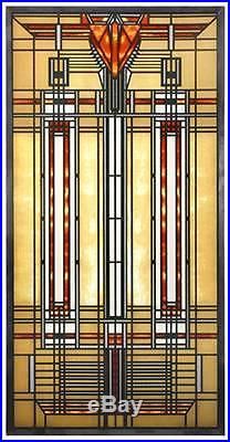 Frank Lloyd Wright Bradley House Skylight Stained Art Glass Panel Display