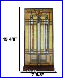Frank Lloyd Wright Bradley House Skylight Stained Glass Wall Desk Plaque FS USA
