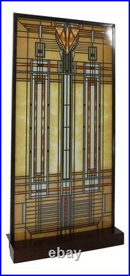 Frank Lloyd Wright Bradley House Skylight Stained Glass Wall Desk Plaque FS USA
