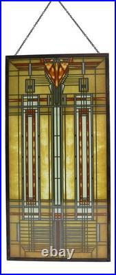 Frank Lloyd Wright Bradley House Skylight Stained Glass Wall Desk Plaque FS USA