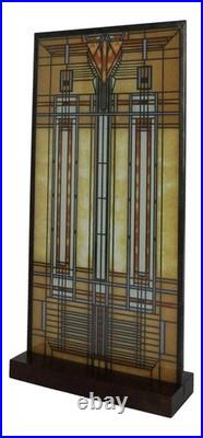 Frank Lloyd Wright Bradley House Skylight Stained Glass Wall Desk Plaque FS USA