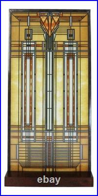 Frank Lloyd Wright Bradley House Skylight Stained Glass Wall Desk Plaque FS USA