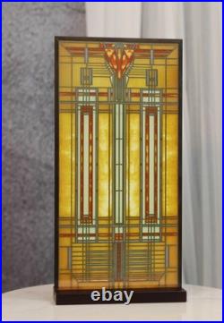 Frank Lloyd Wright Bradley House Skylight Stained Glass Wall Desk Plaque FS USA