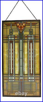 Frank Lloyd Wright Bradley House Skylight Stained Glass Wall Or Desktop Plaque