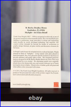 Frank Lloyd Wright Bradley House Skylight Stained Glass Wall Or Desktop Plaque
