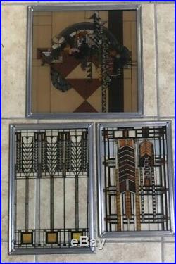 Frank Lloyd Wright Bradley Stained Glass Panels