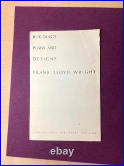 Frank Lloyd Wright Building Plans and Designs/ Hardcover Complete Folio 1963
