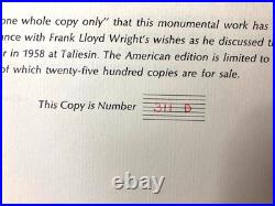 Frank Lloyd Wright Building Plans and Designs/ Hardcover Complete Folio 1963