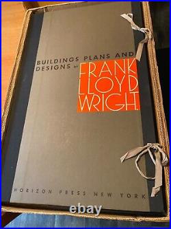 Frank Lloyd Wright Buildings Plans and Designs Print Portfolio Ltd Edition 1963