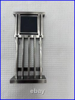 Frank Lloyd Wright Bulova B7747Mission Clock Brass Silver