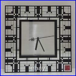 Frank Lloyd Wright Bulova Modern Abstract Mirror Wall Clock Signed WORKS! HTF Frank Lloyd Wright Bulova Modern Abstract Mirror Wall Clock Signed WORKS! HTF