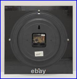 Frank Lloyd Wright Bulova Modern Abstract Mirror Wall Clock Signed WORKS! HTF