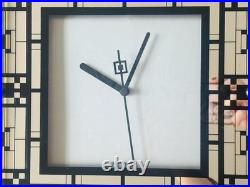 Frank Lloyd Wright Bulova Modern Abstract Wall Clock Signed Bottom Right WORKS