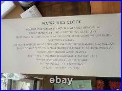Frank Lloyd Wright Bulova Waterlilies Bluetooth Wireless Speaker Mantel Clock