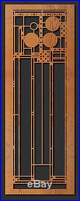 Frank Lloyd Wright COONLEY WINDOW B Design WALL HANGING Etched Wood 31x11