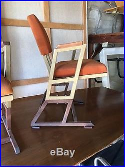 Frank Lloyd Wright Chairs, Pair, Kalita Humphreys Theater, Dallas, Authentic MCM