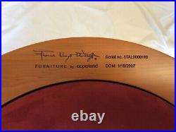 Frank Lloyd Wright Cherry Wood Barrel Chair, Signed