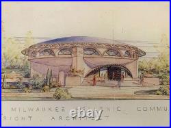 Frank Lloyd Wright Church for the Milwaukee Hellenic Community Poster Framed
