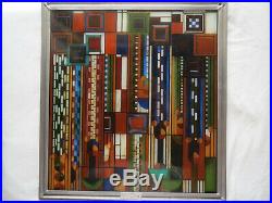 Frank Lloyd Wright CollectionHanging Stained Glass Window Saguaro Forms 11x12