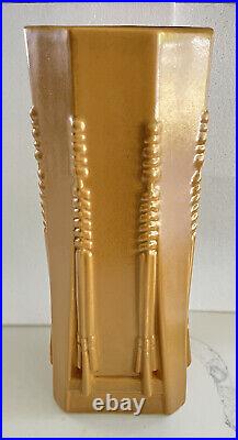 Frank Lloyd Wright Collection Dana Thomas Sumac Art Deco Brown Vase 13 tall
