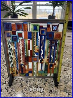 Frank Lloyd Wright Collection Saguaro Stained Glass Window Panel Multicolor